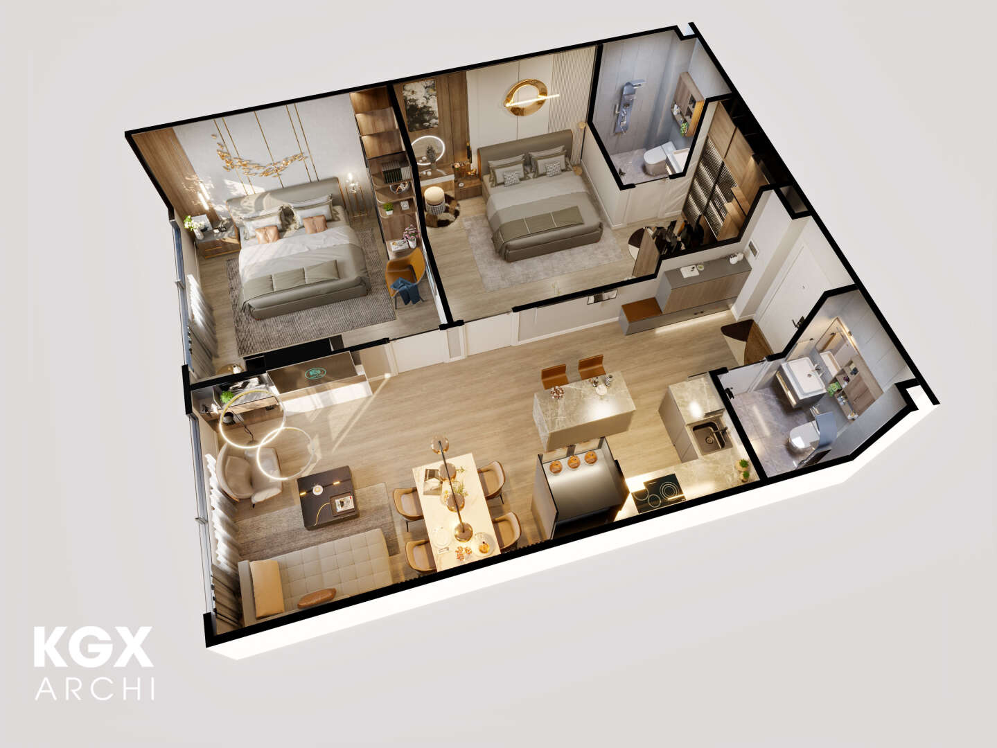 Nội thất Căn hộ dự án DIYAS SKY Block 1